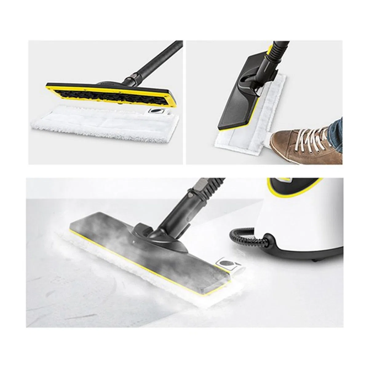 Paño de mopa a Vapor 9X, Compatible con Karcher Easyfix SC2 SC3 SC4 SC5, Limpiador a Vapor, Almohadillas for Ropa de Suelo de Microfibra, cepillos de Cobre