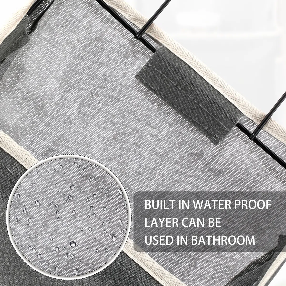 Woanger 12 bolsas de almacenamiento para colgar en la pared, bolsa organizadora para colgar en la puerta, armario, contenedores con ganchos para dormitorio, baño, 15 x 4.3 x 8.7 pulgadas (blanco, gris