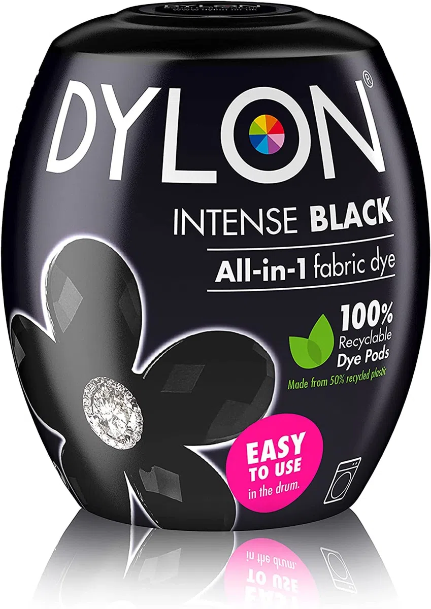Tinte textil para lavadora, color negro intenso