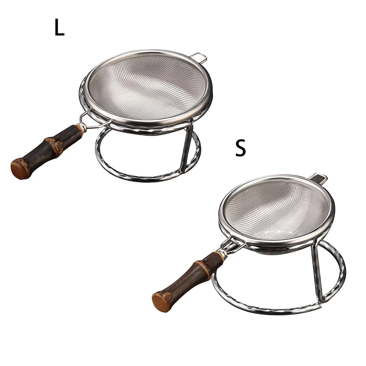 Colador de metal para té, café, filtro de malla fina, pantalla de acero inoxidable con asa, herramienta de cocina, colador de taza de metal con asa, tetera, especias sueltas, utensilio de