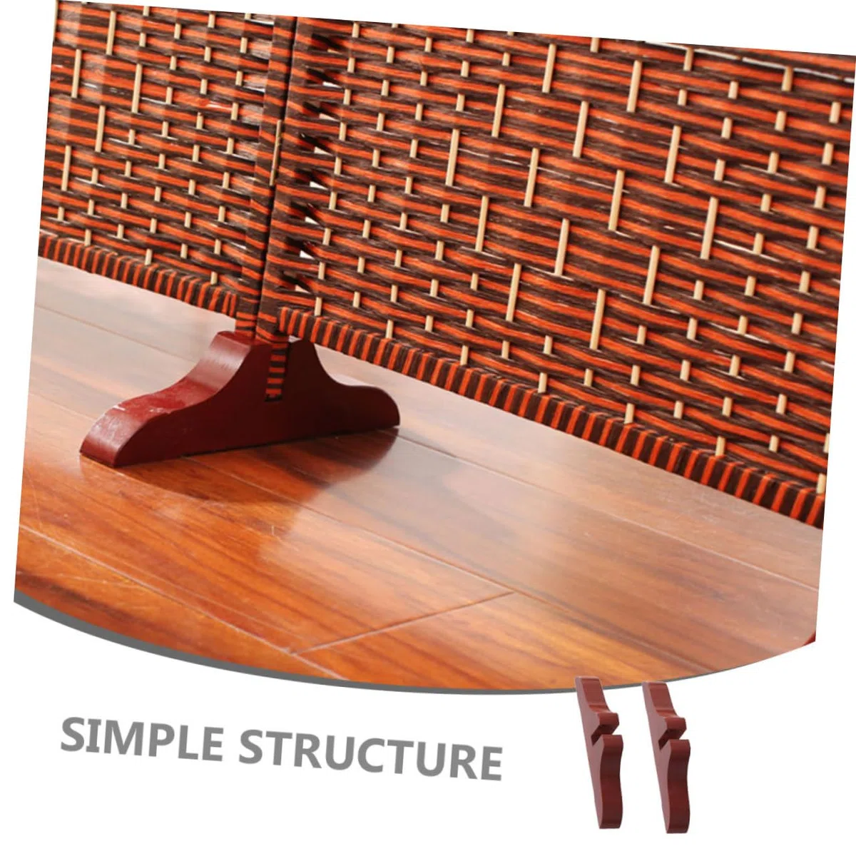 CHILDWEET Soporte Divisor De Móvil 2 Piezas Base Divisoria De De Madera 11.41X3.14X1.57In Pies De Pantalla Resistentes Al Desgaste para Hogar Oficina Vestidor