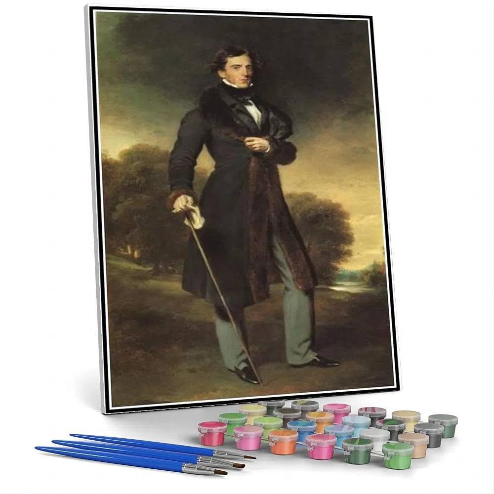 Kits de pintura DIY para adultos, retrato de David Lyon, pintura por Thomas Lawrence Arts Craft para decoración de pared del hogar