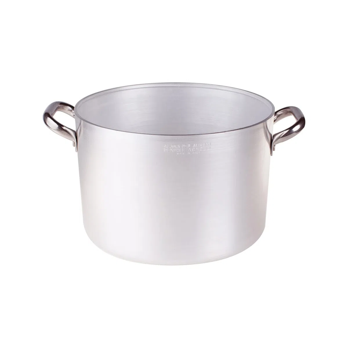 Pentole Agnelli ALMA104B26 Cacerola de Aluminio Muy Alta con 2 Asas de Acero, Aluminio Profesional de 3 mm, 26 cm