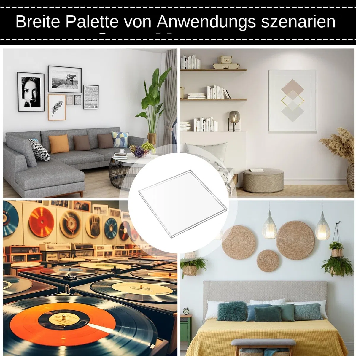 para álbum de acrílico – Vitrina transparente para discos de vinilo, soporte para tarjetas de fotos de vinilo, presentación segura, soporte de exhibición de discos, soporte de pared de acrílico