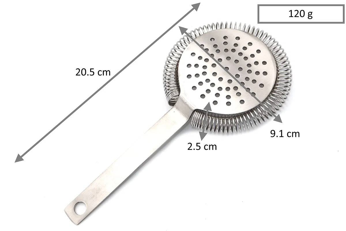 COCKTAIL Colador de cóctel profesional Cerclage Completo Sin Pattes Acero Inoxidable Filtración Glace Material de Bar Mixología (2)