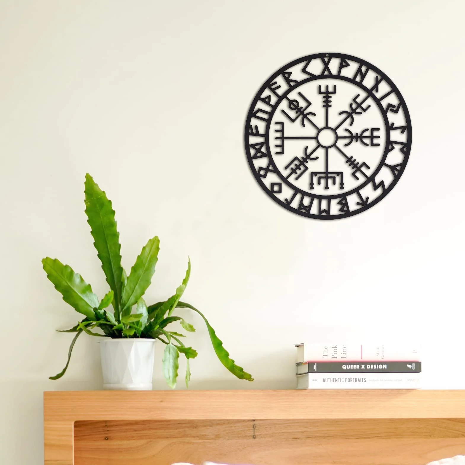 TUHNHGD Vikingo Decoracion Pared Metal, Decoracion De Pared, Pared Decoracion, Arte De Pared De Metal, Runas Vikingas, Escultura Decorativa (Viking 2pcs)