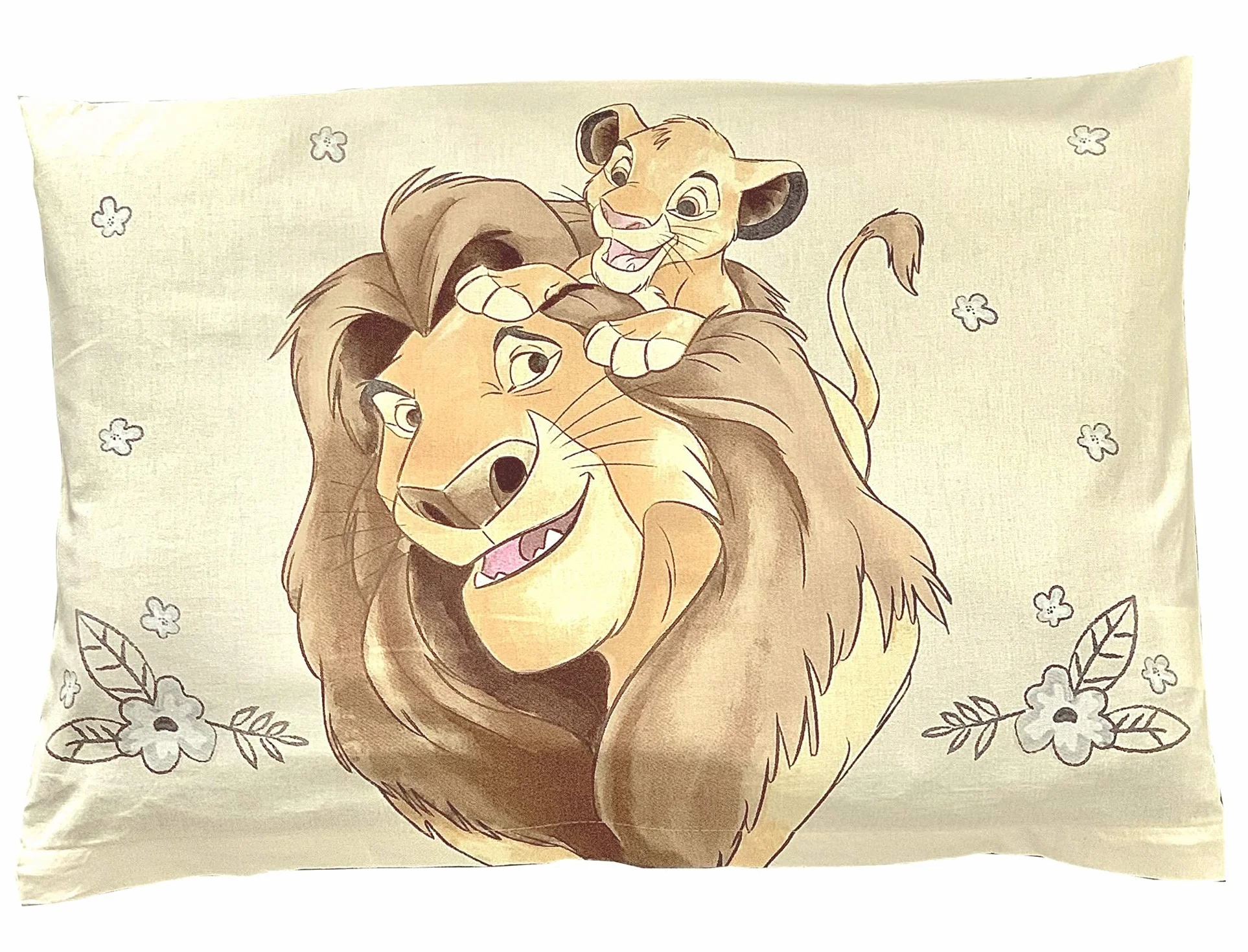 Funda nórdica de 100 x 135 cm y funda de almohada de 40 x 60 cm | Juego de cama de El rey león para cama de 60 x 120 o 70 x 140 cm | Juego de cama Disney