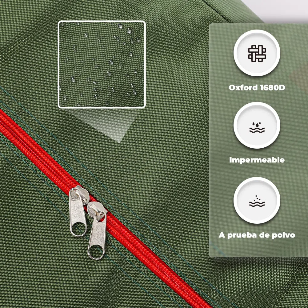 OUSFOT Bolsa para Árbol de Navidad, Bolsa Porta Árboles Impermeable de 180 cm en Tela Oxford 1680D con Asas Reforzadas y Resistentes, para Guardar Adornos Navideños