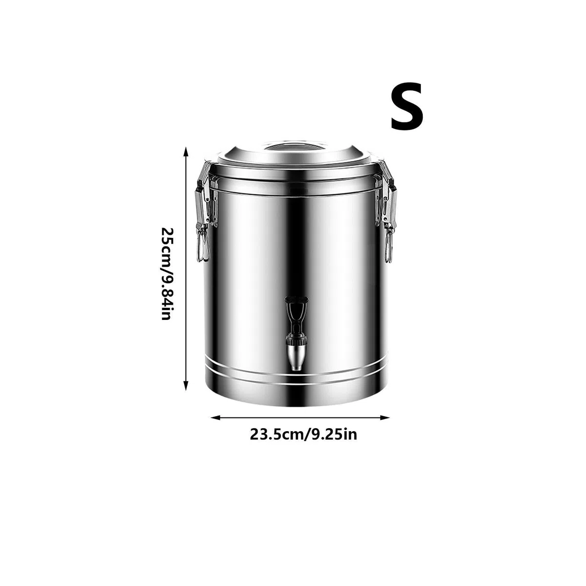 Dispensador con grifo y jarra en acero inoxidable | Dispensador de Agua y Bebidas con Grifo Para Café Té Limonada Caliente Y Frío Hogar Picnic