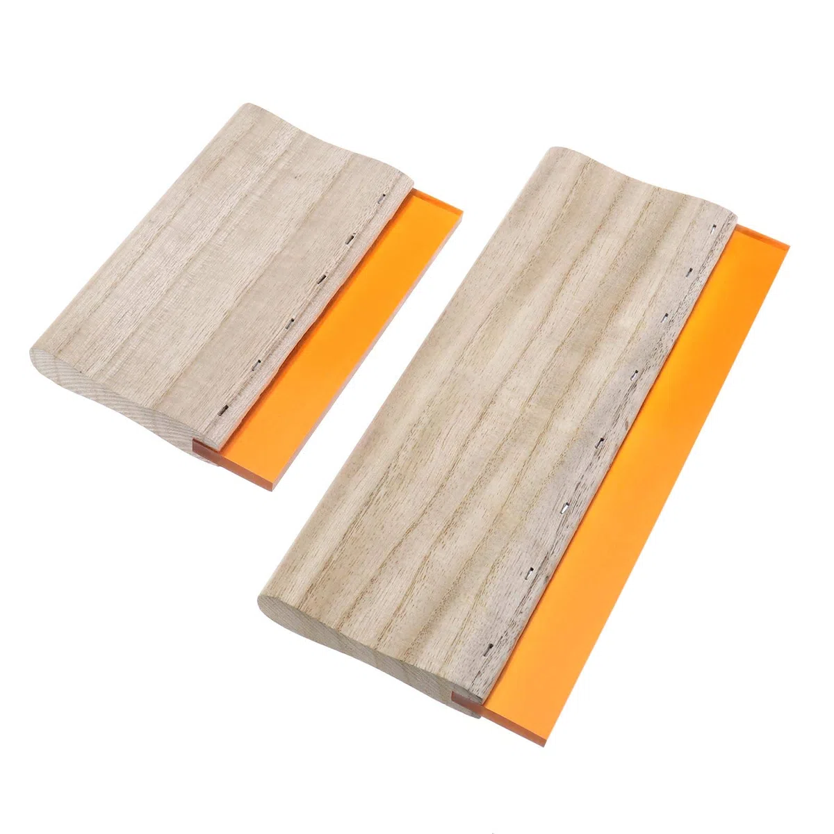 OTOTEC Kit de Cepillo de Madera con Escurridor de Serigrafía Raspador de Tinta de Agua con Impresión Manual de 2 Tamaños 24cm Y 15cm 2 Uds.