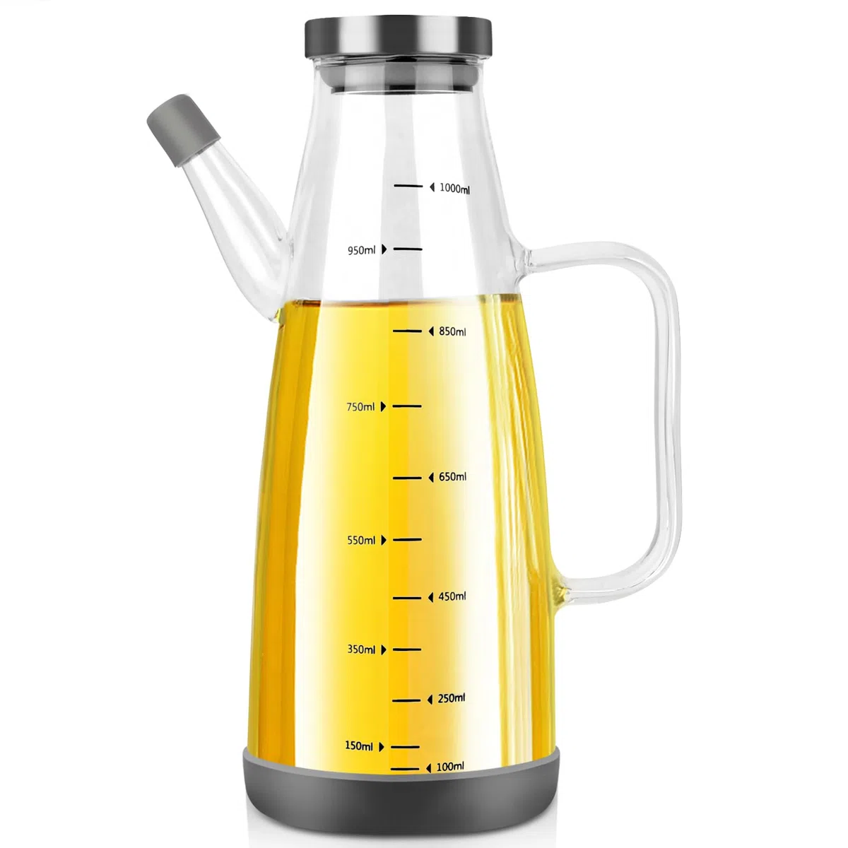 Botella Dispensador de Aceite,1L Antigoteo Cocina Aceitera Grande Vinagreras Botella Dispensadora Aceite,Rellenable Cristal Aceitera para Cocinar Oliva Aromatizadora Vinagre