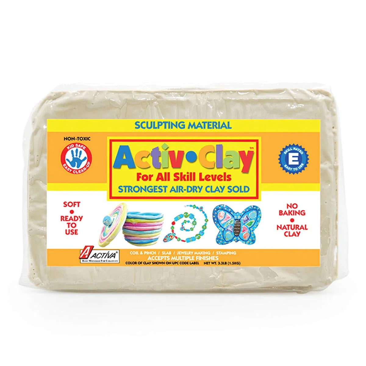 Activa Activ Arcilla Seca al Aire 1,5 kg-Blanco