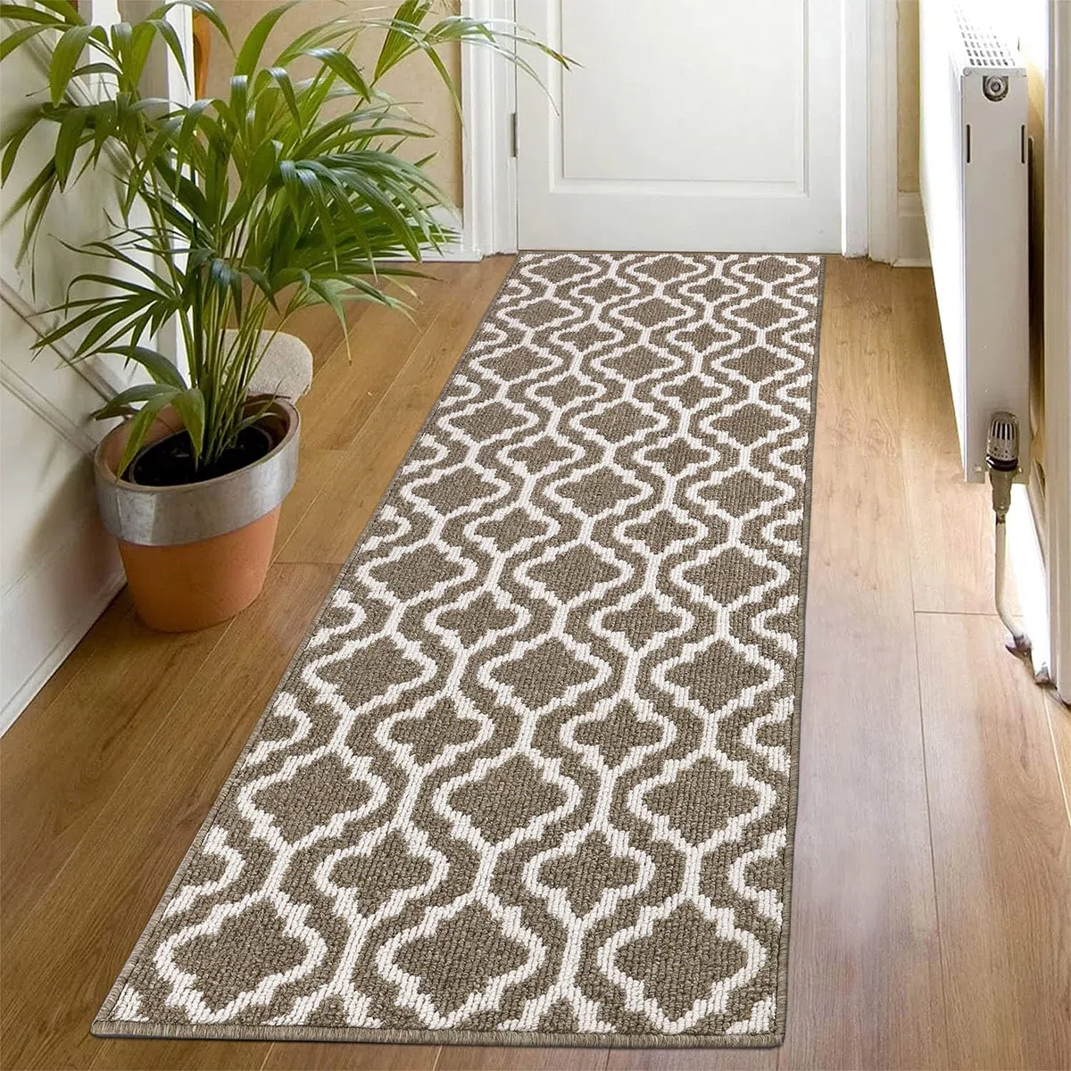 SHACOS Alfombra Pasillo Largo 60x180cm Alfombra Entrada Casa Interior Alfombra Cocina Lavable Antideslizante Absorbente Felpudo Pasillo Tapete Suave para Cocina, Pasillo, Entrada, Lavadero