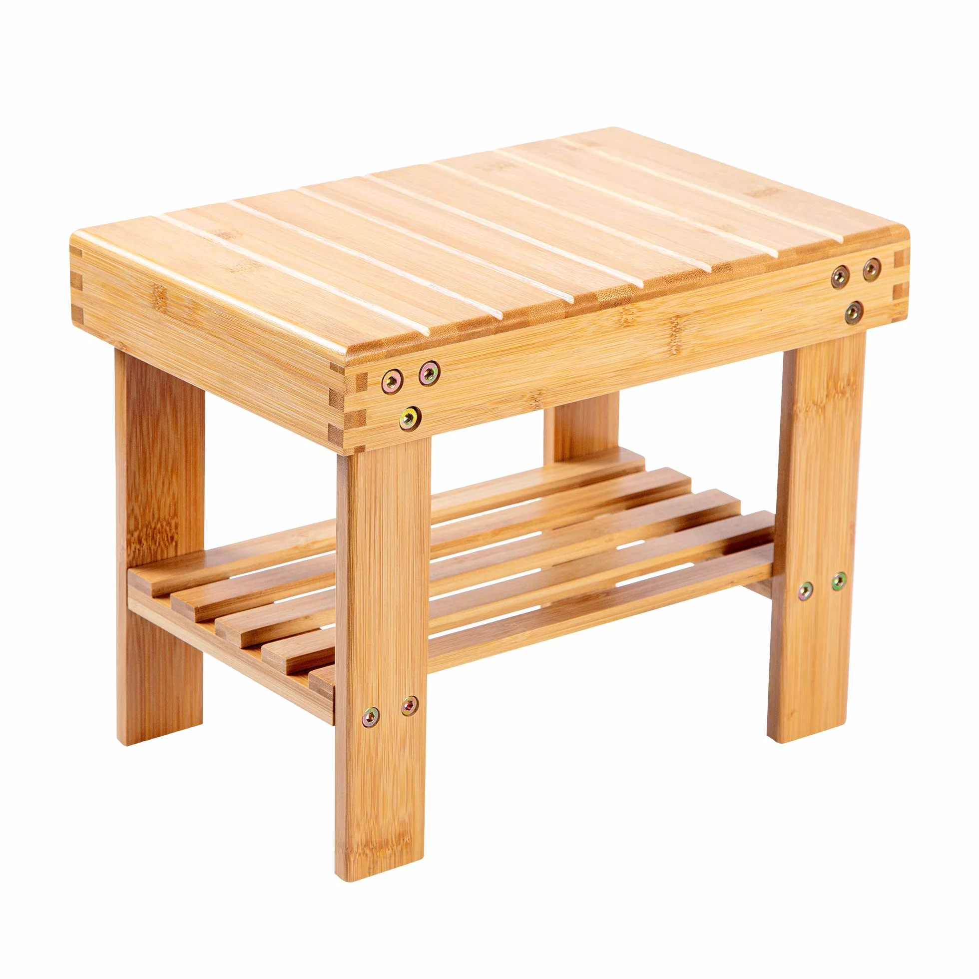 VaeFae Taburete de Madera para Aumentar la Altura de la Cocina, el baño, los armarios, Resistente a los resbalones - Taburete de pie pequeño y portátil