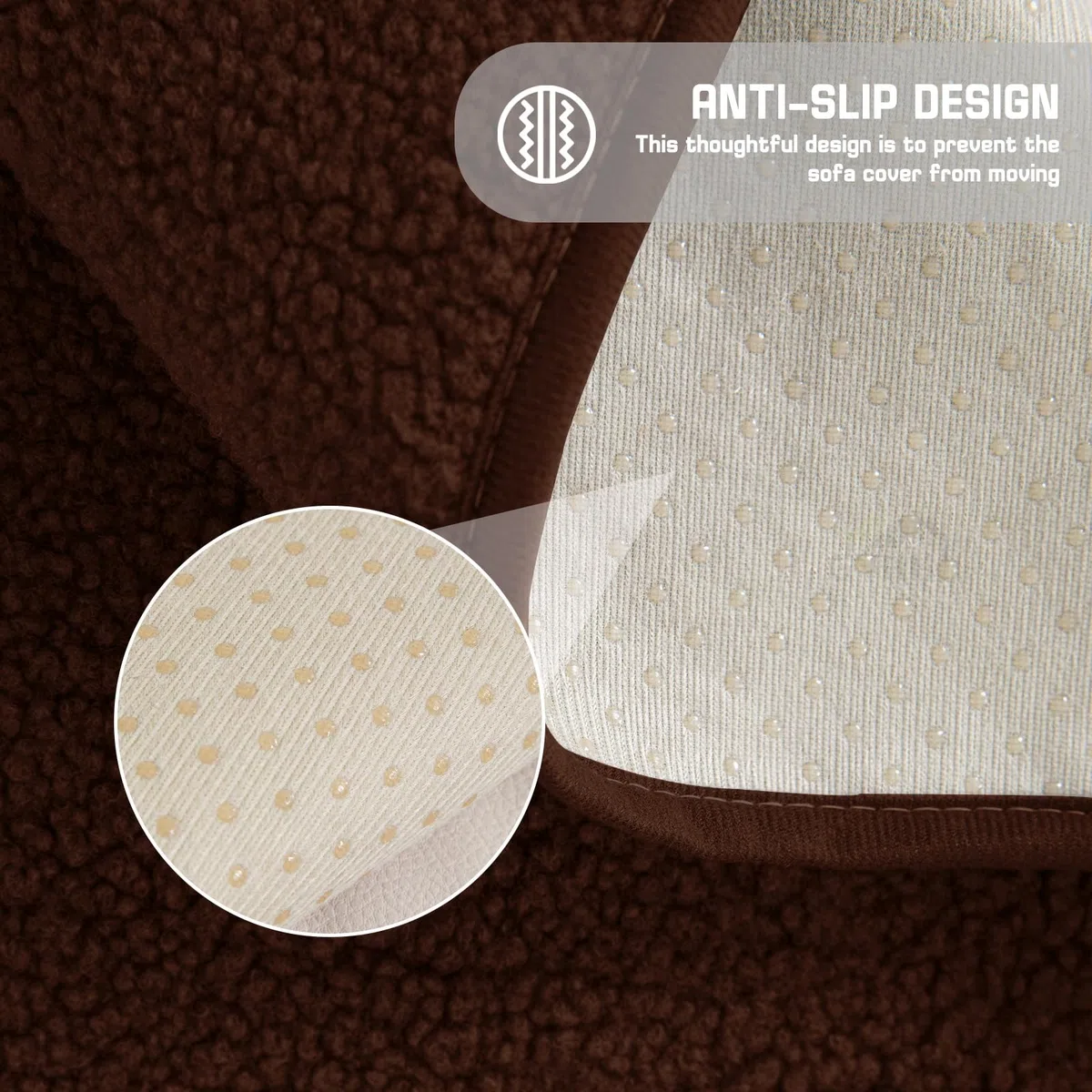 Fundas De Sofá para Brazos Antideslizantes Funda De Reposacabezas De Sofá para Silla Reclinable Fundas De Sillón Protector De Muebles con Bolsillos (Brown,3 Plaza)