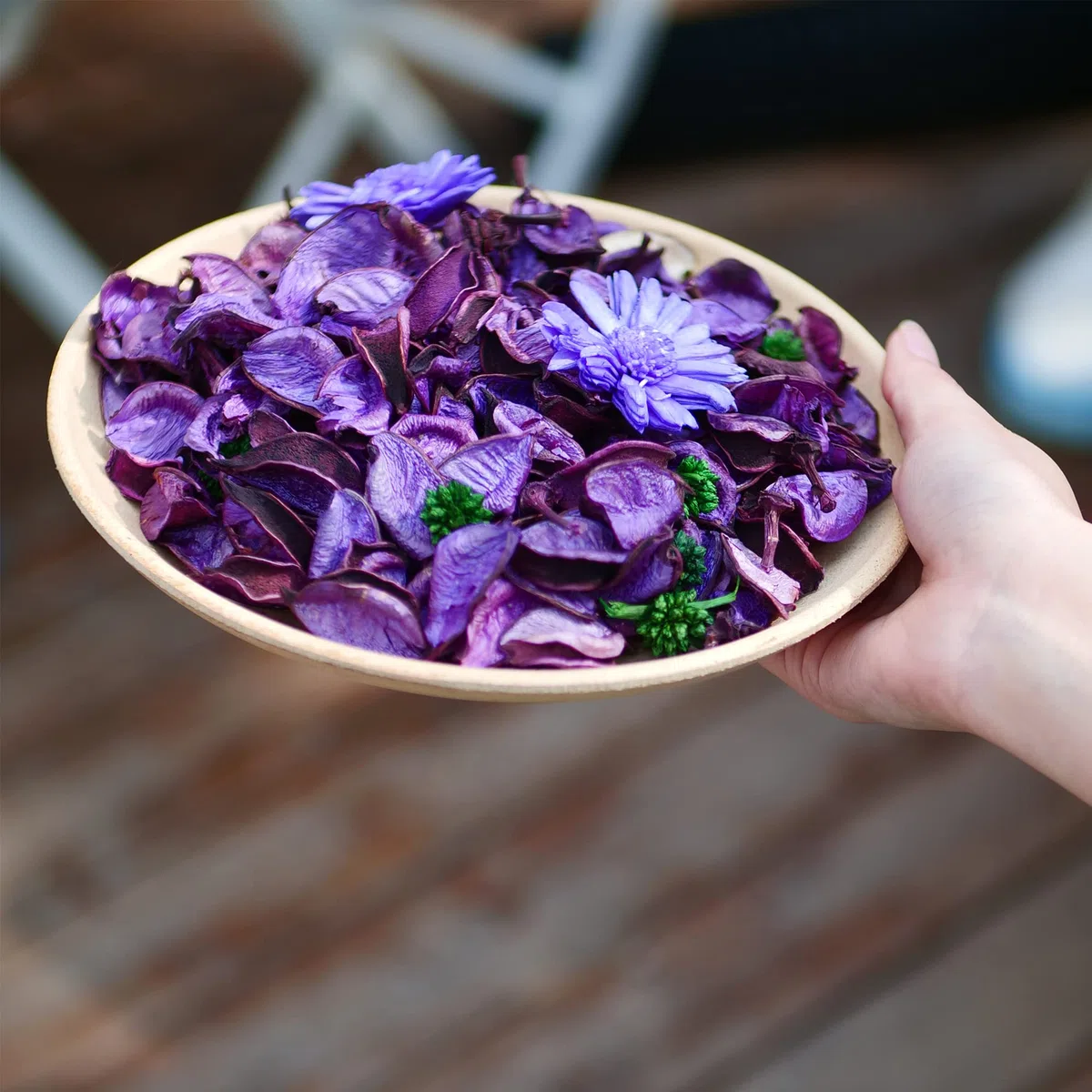 Qingbei Rina Potpourri Lavanda 2 Bolsas, 90g de Fragancia para otoño, Bolsa de popurrí, decoración de Flores, Aroma a habitación, jarrón de Invierno