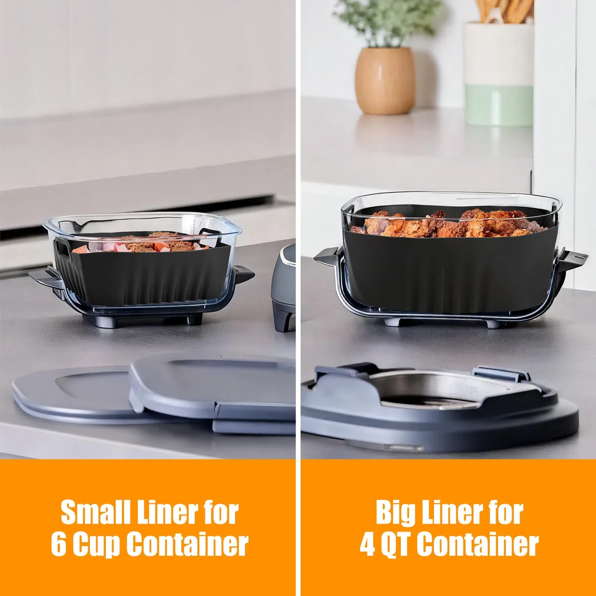 SelfTek 6 Piezas Airfryer Accesorios para Ninja CRISPi FN101EU – con 2 moldes de Silicona, protección contra Salpicaduras, Guantes de Silicona, Alfombrillas de Silicona para Accesorios Ninja Crispi