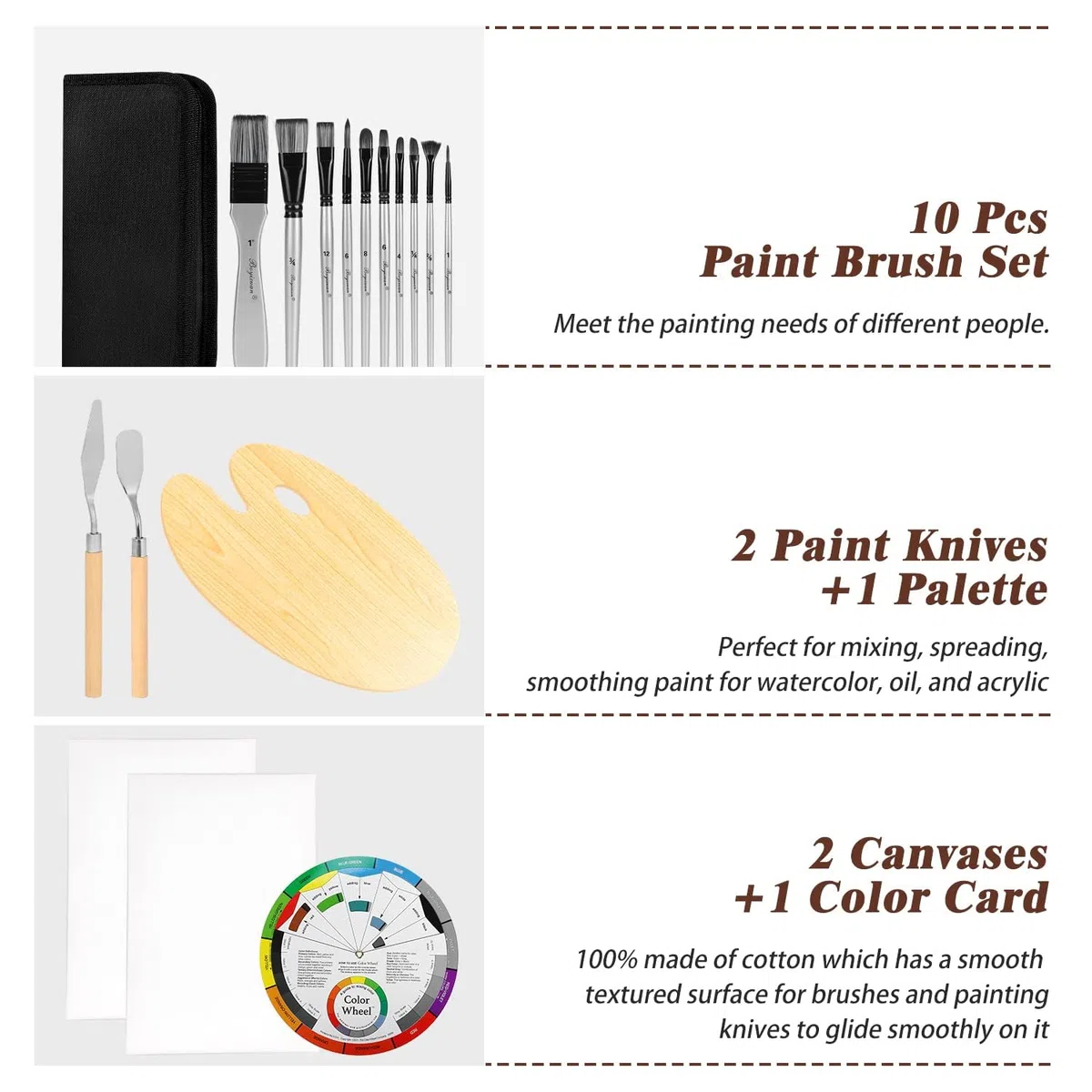 Caballetes para Mesa, Caballetes de Madera Ajustable Caballete Pintura Niños con 55 Piezas Estuche Pintura que Contiene 24 Piezas Pintura Acrílica 12 Lápices de Colores y Otras