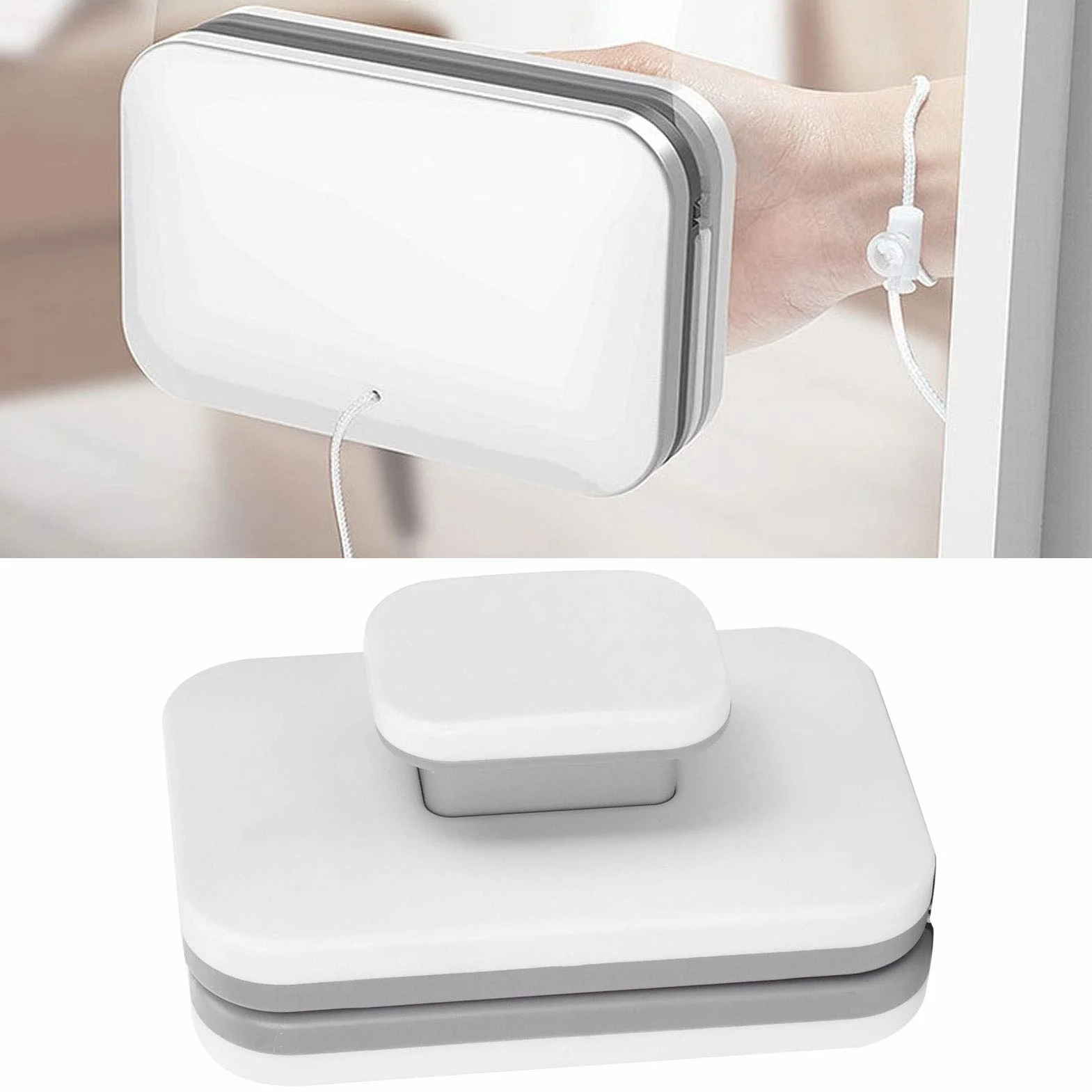 BuyWeek Limpiador de Cristales Magnetico Limpiador de Ventanas, 15 x 10 cm de Doble Cara para Uso Doméstico