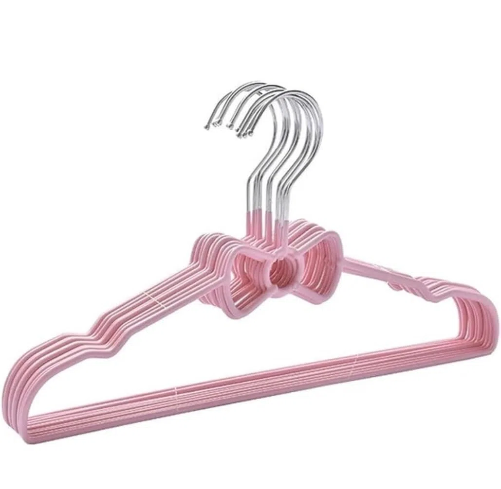 Perchas De Ropa Rosa, Perchas Ligeras Que Ahorran Espacio, Perchas Antideslizantes para Ropa, Perchas para Adultos para Vestido De Chaqueta para Sudadera(Bow Style,20pcs)