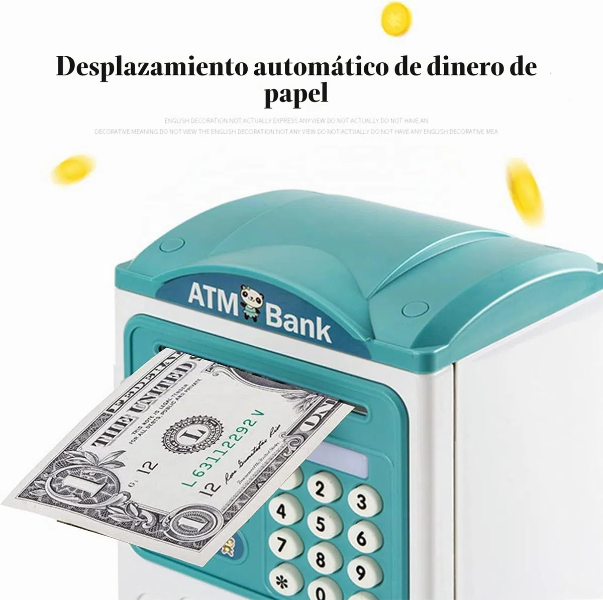 Hucha Infantil Niños, Alcancía con Huellas Dactilares y Bloqueo de Contraseña, Mini Caja Fuerte Electrónica para Cajero Automático Bancos, Juguete de Regalo de Cumpleaños (Azul)