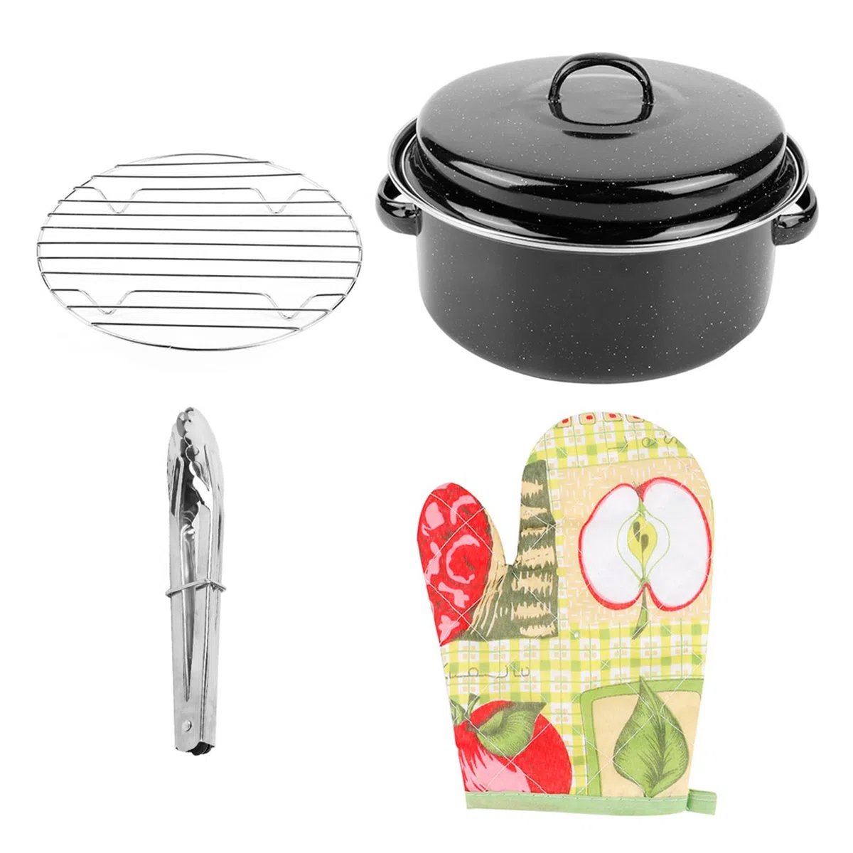 Olla de barbacoa portátil, olla para parrilla de carne y batata con tapa para uso doméstico, cocina de encimera redonda, máquina de cocina