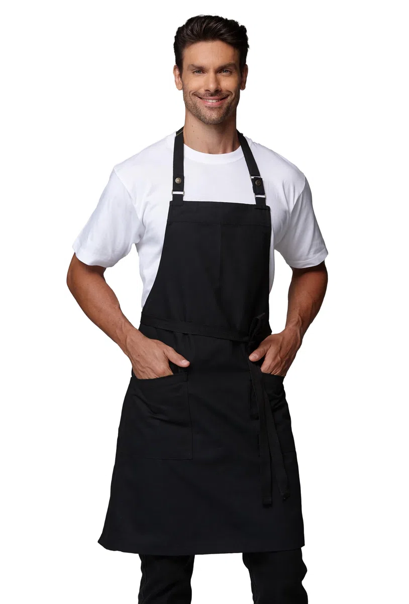 Delantal de cocina ajustable con bolsillos, duradero, impermeable, delantales profesionales para hombres y mujeres, 4251GB