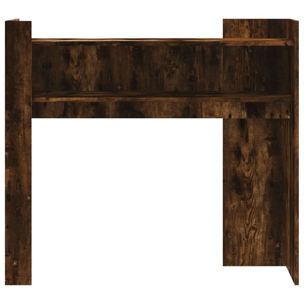 Mesa consola de roble ahumado, 100 x 35 x 90 cm, mesa auxiliar clásica con mucho espacio para salón y pasillo, mesa estrecha estable