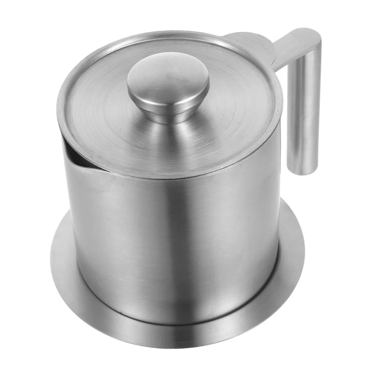 Colador de Aceite de Acero Inoxidable 304 1,2l con Tapa, Filtro de Malla Fina Extraíble, para Cocina Doméstica y Restaurante, Lata de Almacenamiento de Grasa y Aceite Reutilizable
