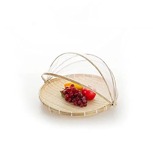 Cesta para tienda de campaña (30 cm de diámetro), color marrón