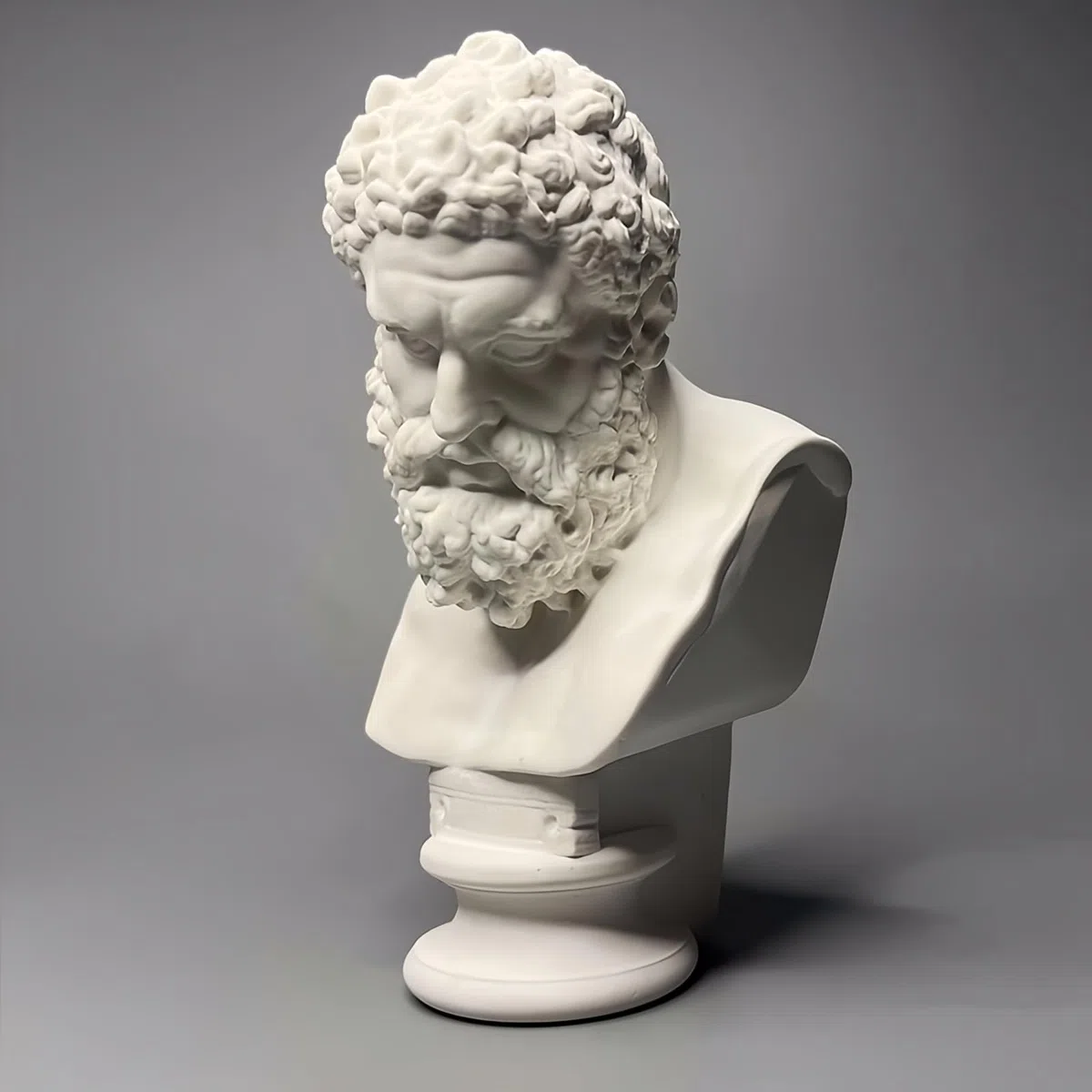 Estatua de busto, figura griega, mitología griega, escultura de busto de Hércules, figura para decoración de oficina en casa, adorno de yeso, decoración de estantería, práctica de bocetos, regalo de