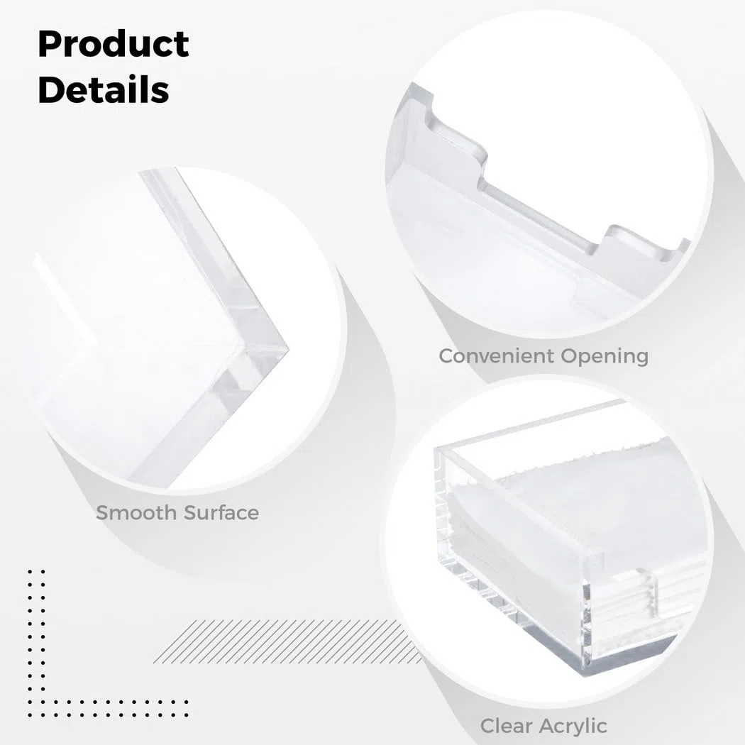 4 servilleteros cuadrados acrílicos para cóctel, dispensador de servilletas de 4 x 4 pulgadas para cocina, baño, bar y restaurante