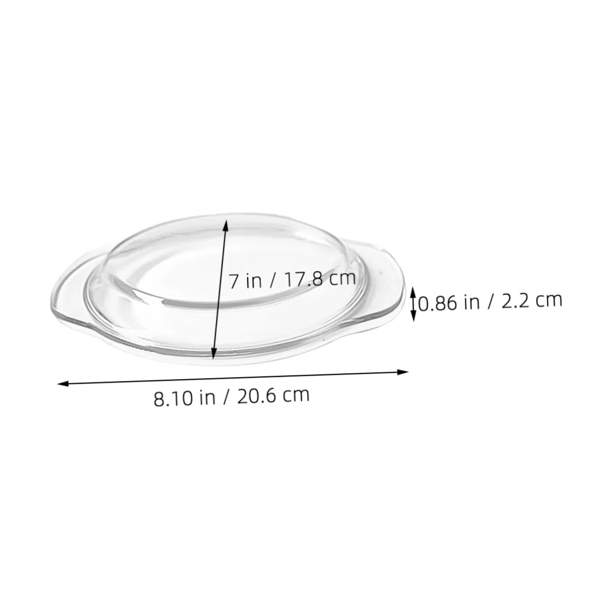 Tapa Antisalpicaduras Para Horno Microondas De Cristal Cubierta Reutilizable Transparente Para Alimentos Cubreplatos Para Cocinar Y Calentar 8.11X7.00X0.86In 1 Pieza