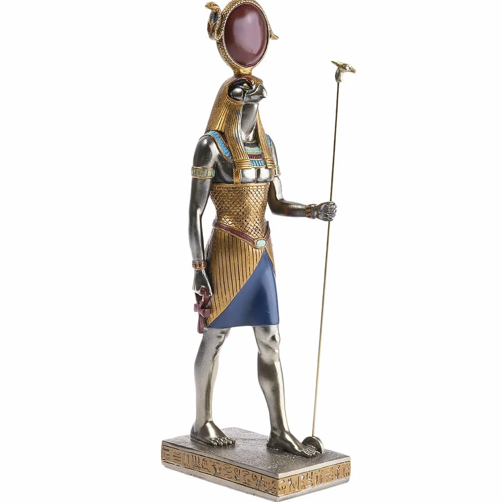 lachineuse - Estatua Ra de 31 cm - Dios egipcio - Figura decorativa egipcia - Figura de objeto egipcio - Cabeza de halcón de pájaro águila - Busto egipcio - Idea de regalo original decoración interior