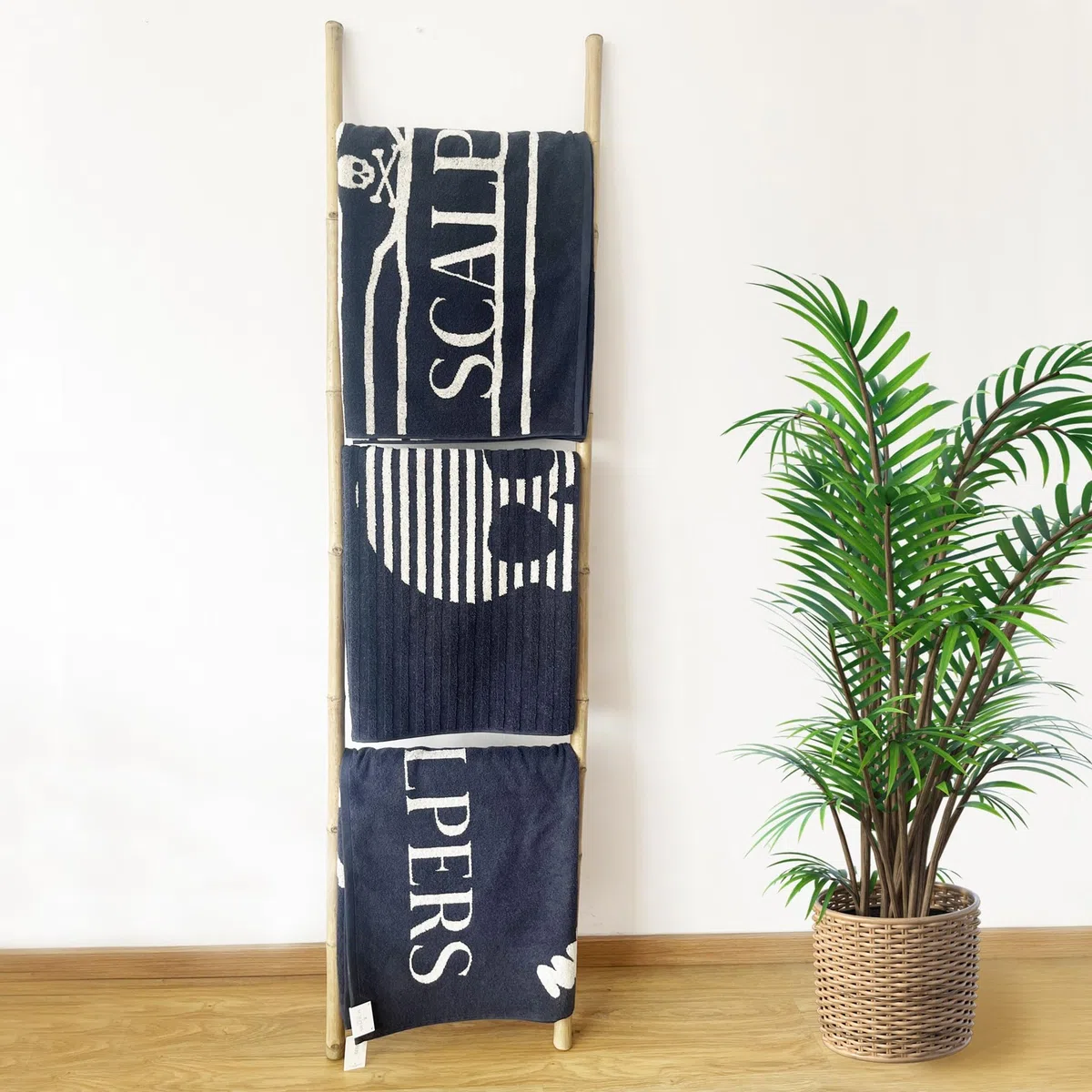 Scalpers Toalla de Playa 90x180cm 100% Algodón 500GSM Azul Marino con Logo Home