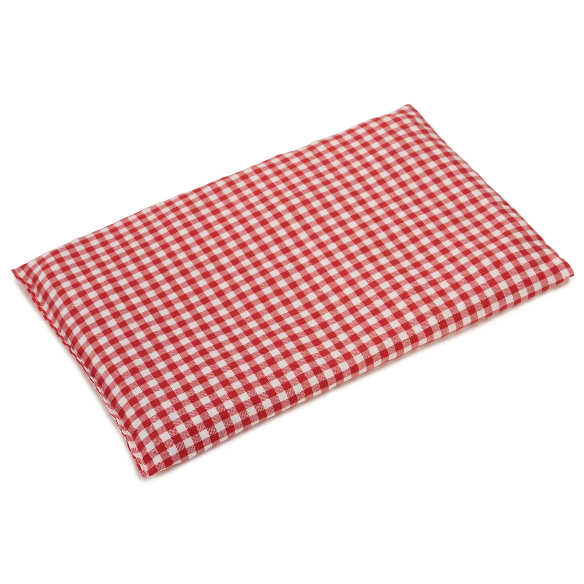 Almohada térmica de semillas 30x20cm rojo y blanco | Saco térmico | Cojín de calor y frio | Cojín con semillas de lino