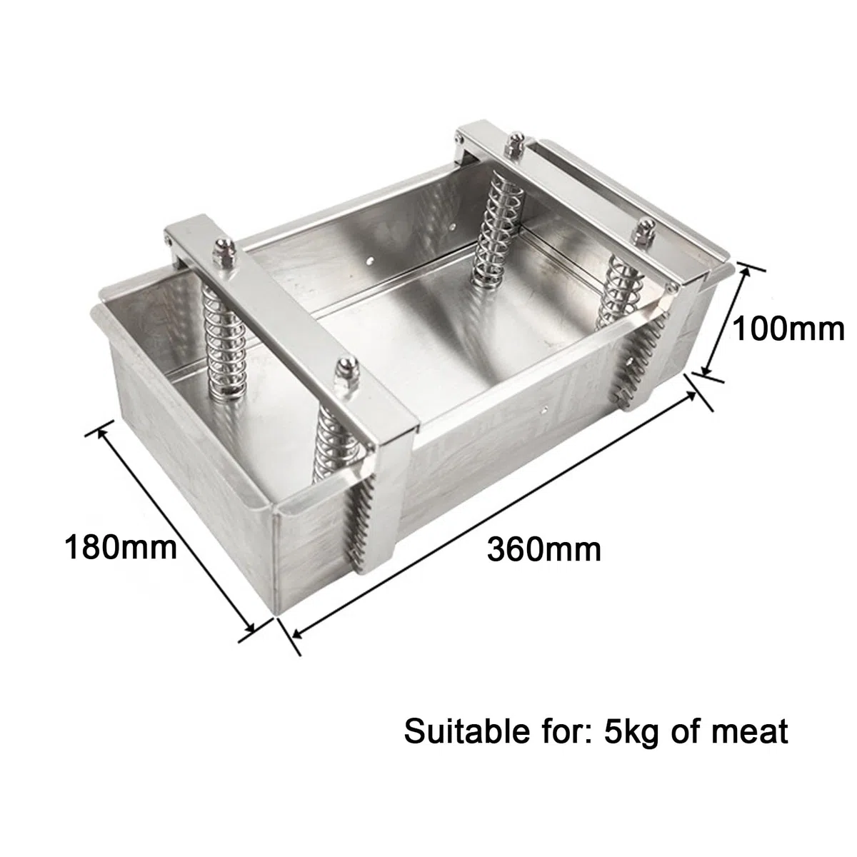 Herramienta de prensa de carne, herramienta de cocina de acero inoxidable para dar forma a las carnes fácilmente, ideal para uso comercial y doméstico, eficiente máquina formadora de carne