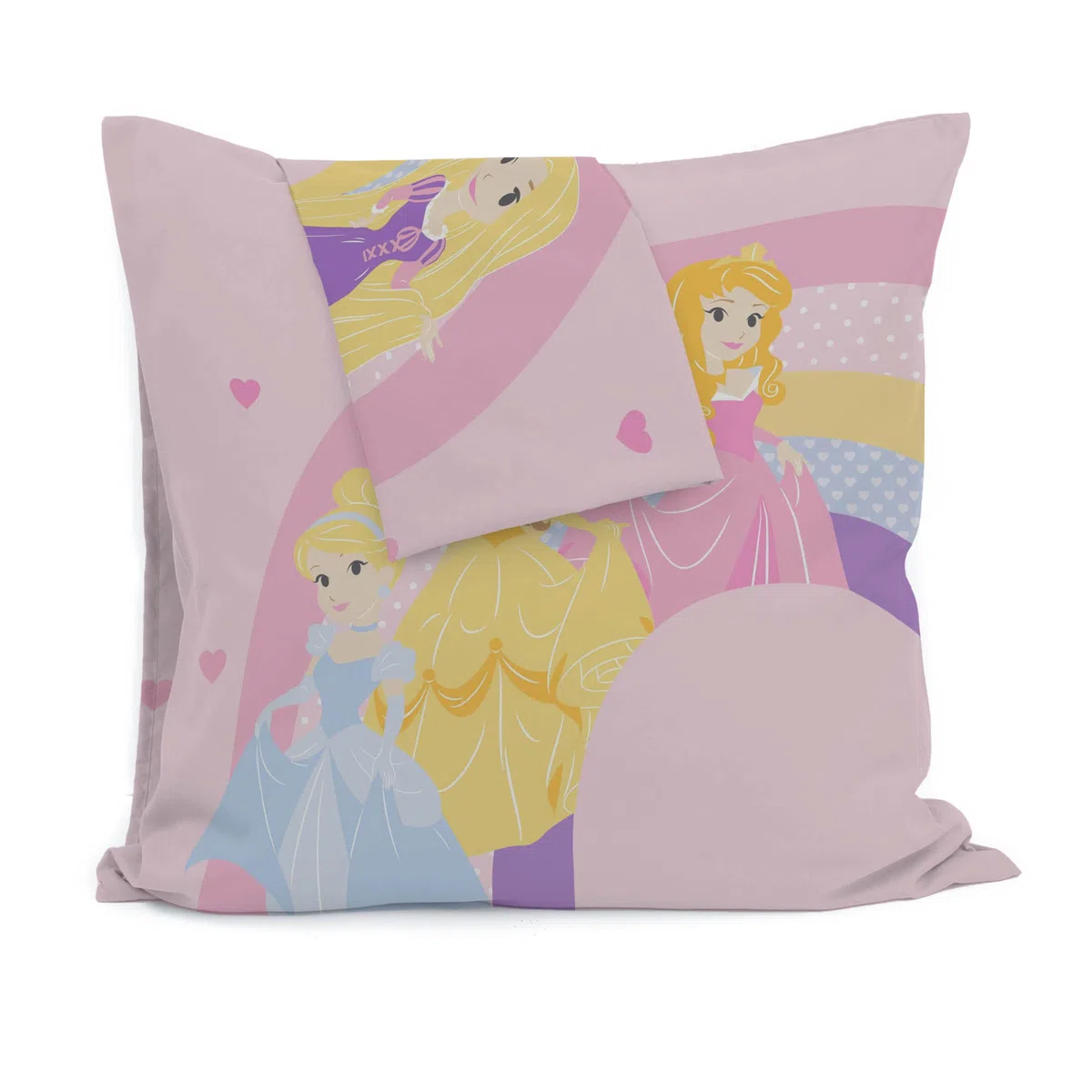 Jay Franco Disney Princesa Cut Paper - Juego de 2 fundas de almohada (100% algodón, 65 x 65 cm)