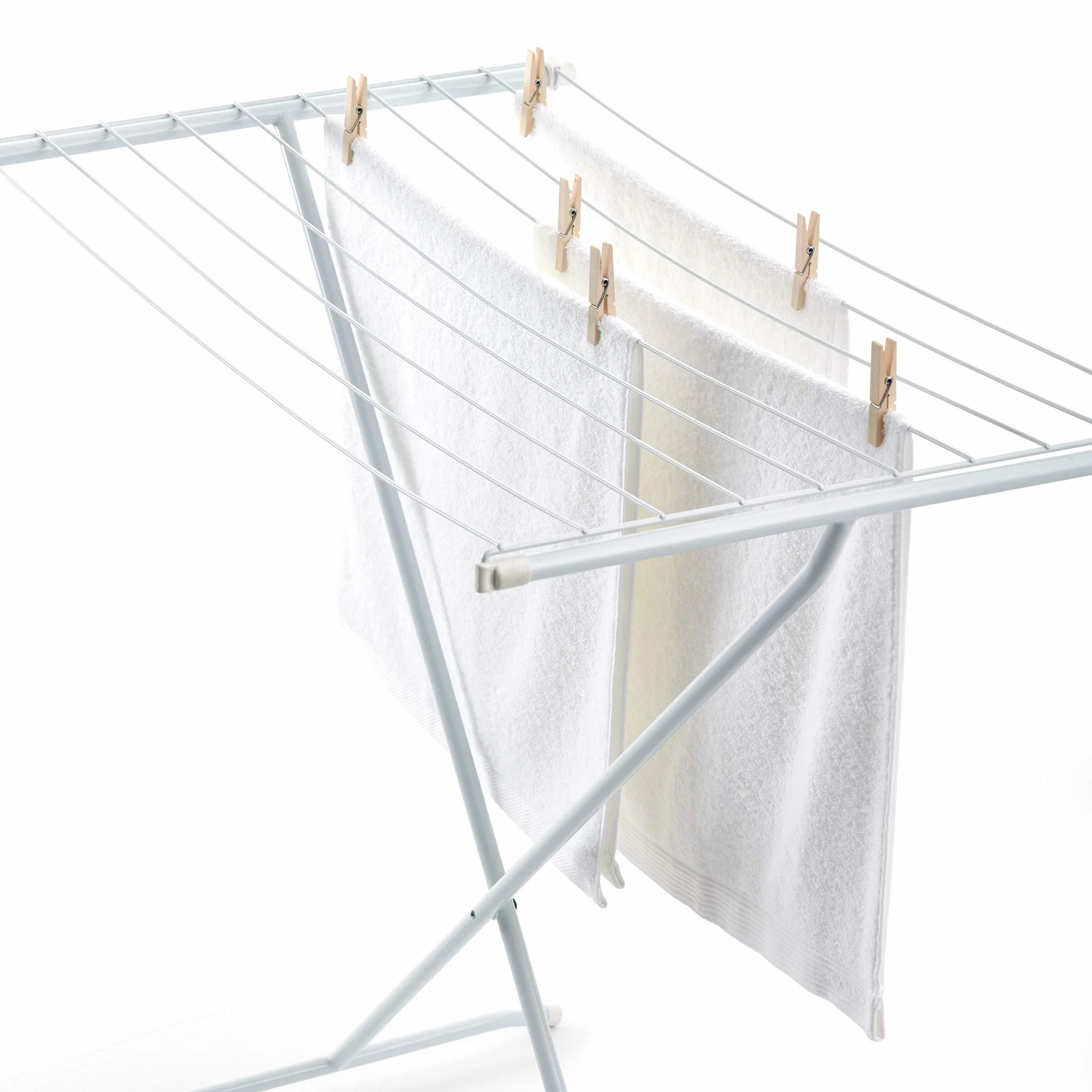 Rayen | Tendedero de acero | Superficie de tendido de 10 m | Tendedero plegable | Para interior y exterior | 90 x 53,5 x 82 cm