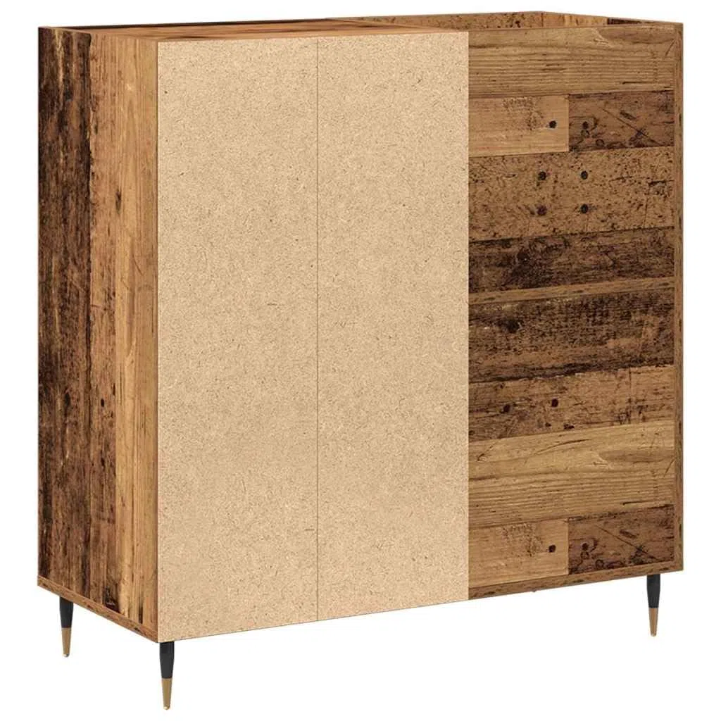 Armario para discos de vinilo de madera vieja, 85 x 38 x 89 cm, con 4 estantes, almacenamiento de medios industriales para salón y oficina, ahorro de espacio, almacenamiento de CD y DVD