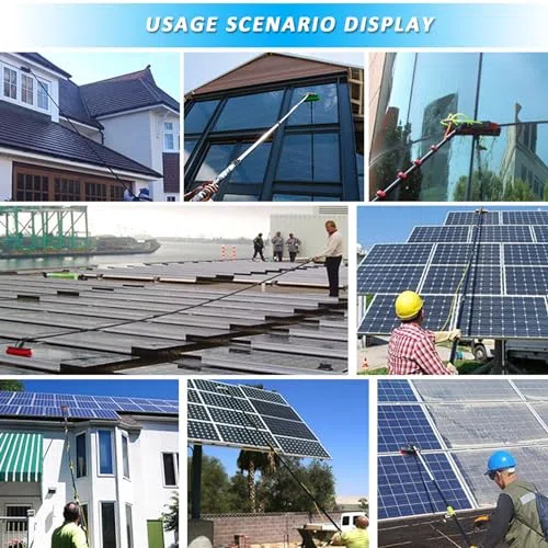 Barra de limpieza de ventanas ajustable Teles - Herramienta extensible con cabezal de cepillo para limpieza de paneles solares - Kit de limpieza versátil para uso doméstico y exterior
