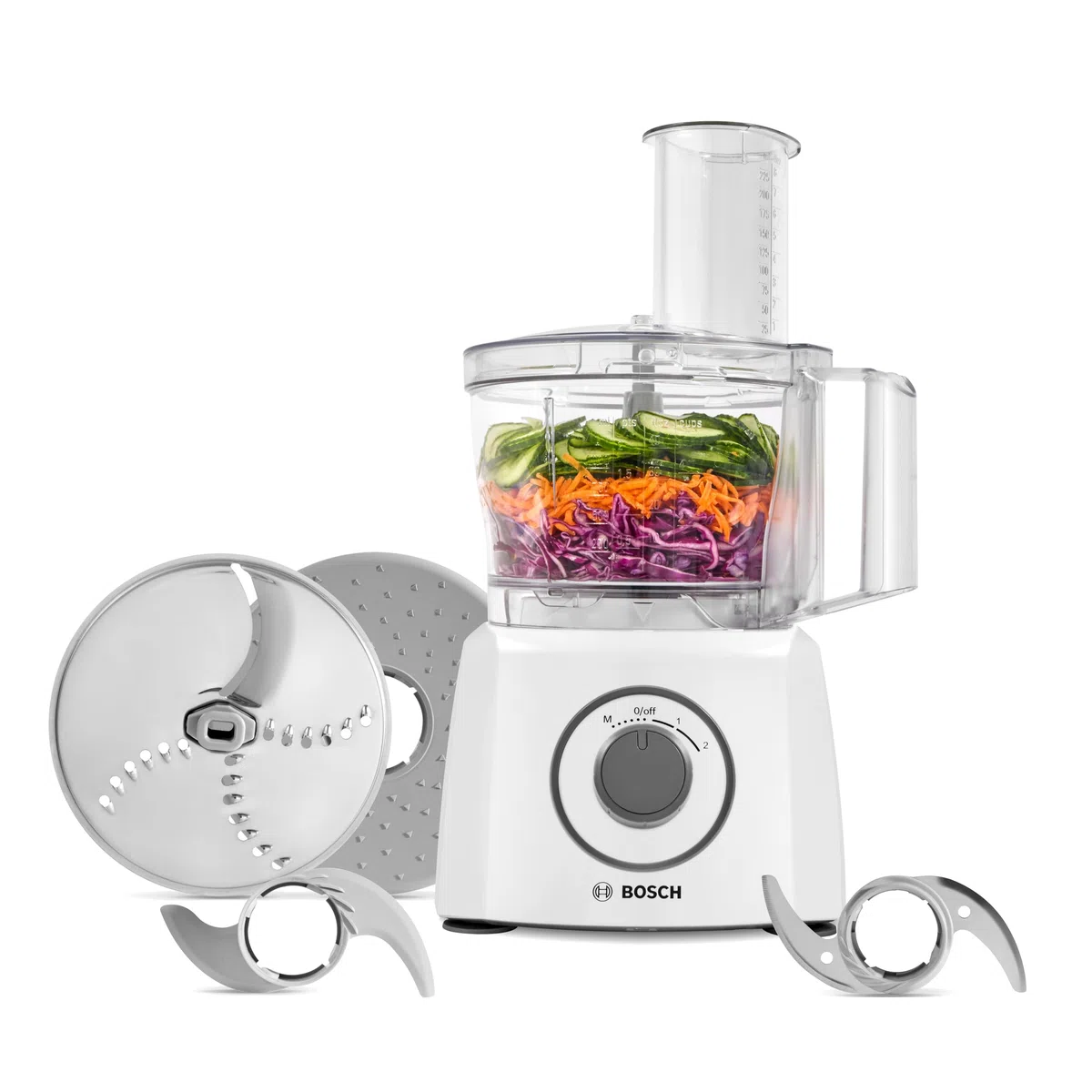 Bosch MultiTalent 3 MCM3100WGB Compact 700W - Procesador de alimentos, color blanco