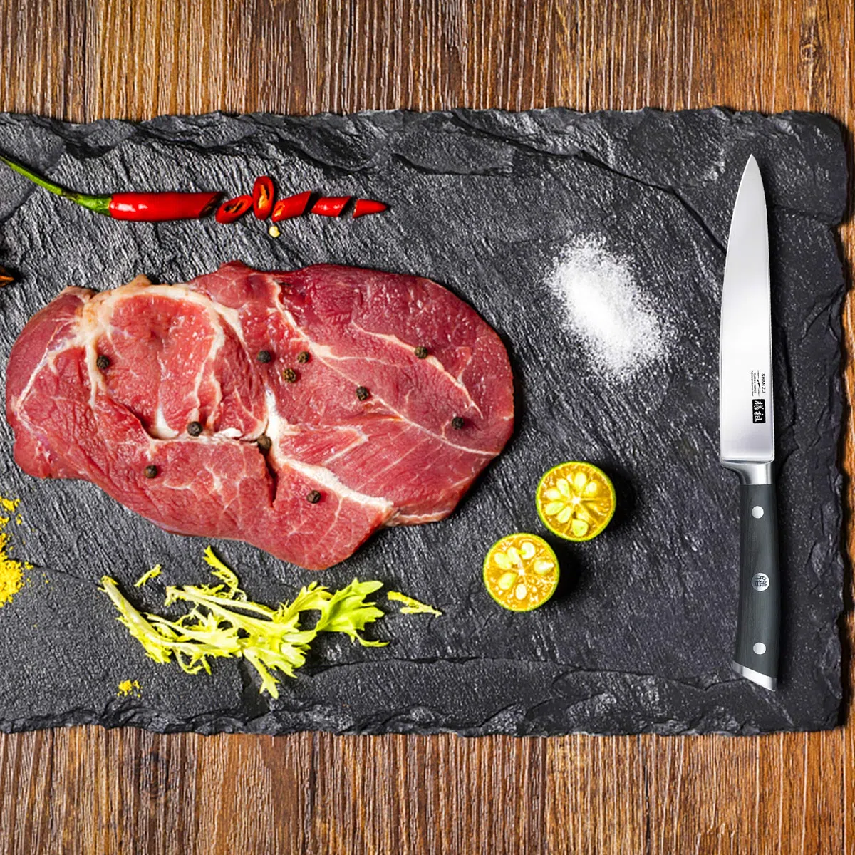 SHAN ZU Cuchillos Cocina Profesional Cuchillo Acero Inoxidable Cuchillo Chef - CLASSIC Series