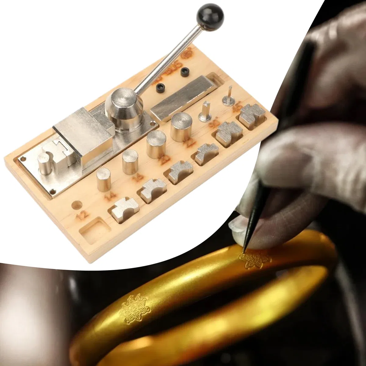 Doblador de Anillos Curvador de Aros para Joyería | Máquina Ajustable para Expandir y Reducir Tamaño para Enrollado de Alambre y Trabajos de Platería