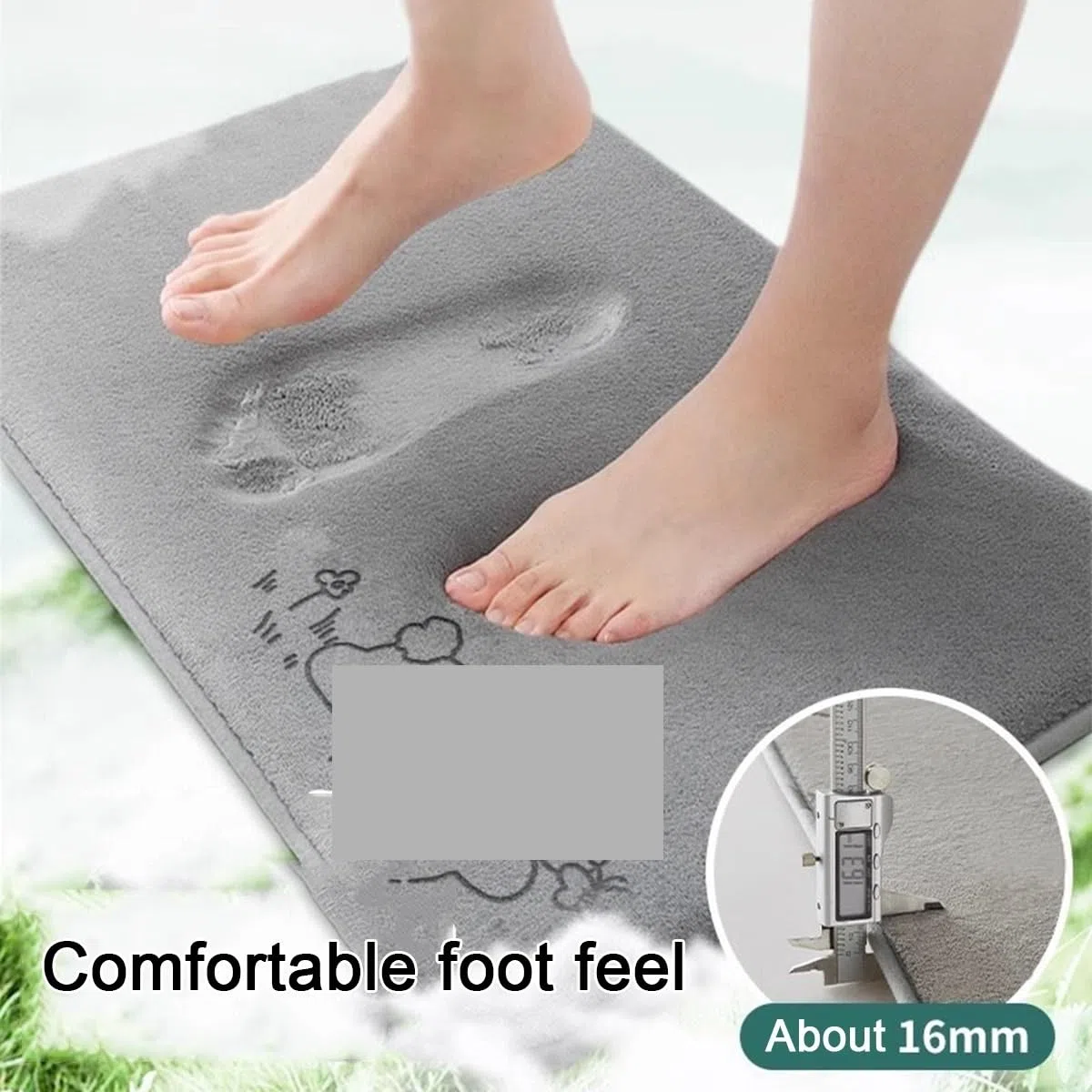 Alfombra De Esquina Suave, Alfombra De Baño Antideslizante En Forma De L, Lavable A Máquina, Alfombrillas Absorbentes De Agua, para Baño, Cocina, Entrada De La Sala De Estar(70 * 70 * 45cm)