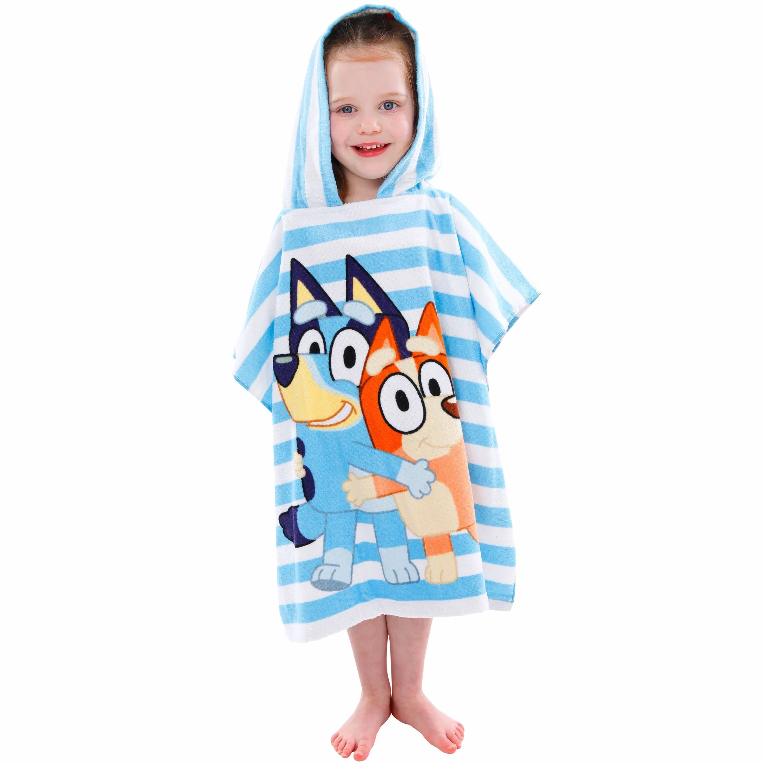 Bluey Toalla niños o niñas | Poncho con Capucha para niños | Toallas de natación, Piscina y Playa.