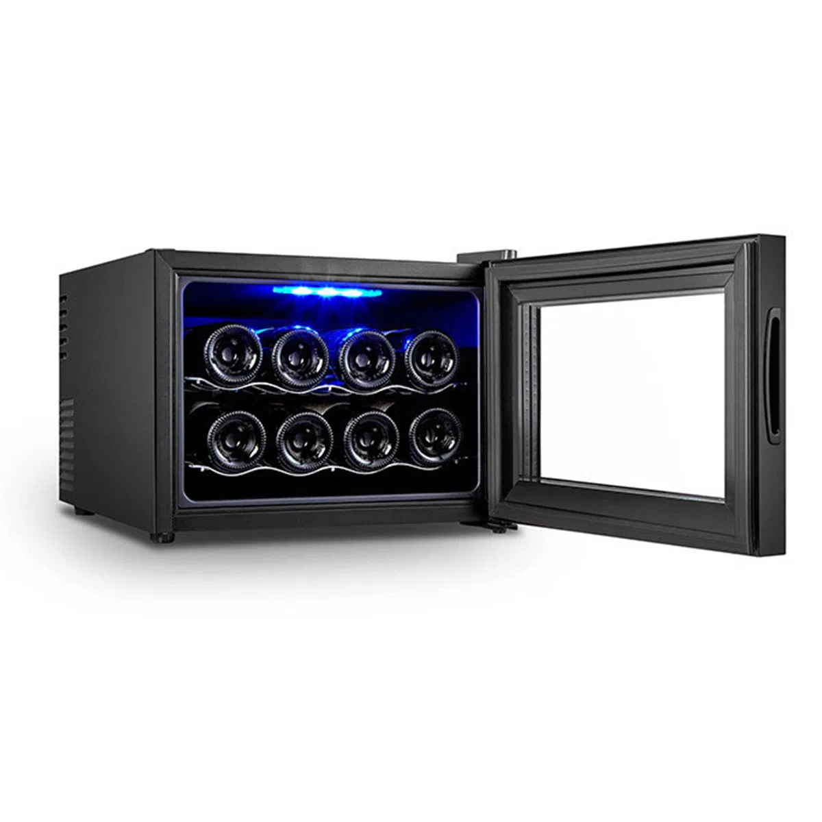 Compresor de 8 botellas Enfriador de vino Refrigerador de mostrador Enfriador de vino Independiente Mini vino compacto para vino tinto, blanco, champán o espumoso