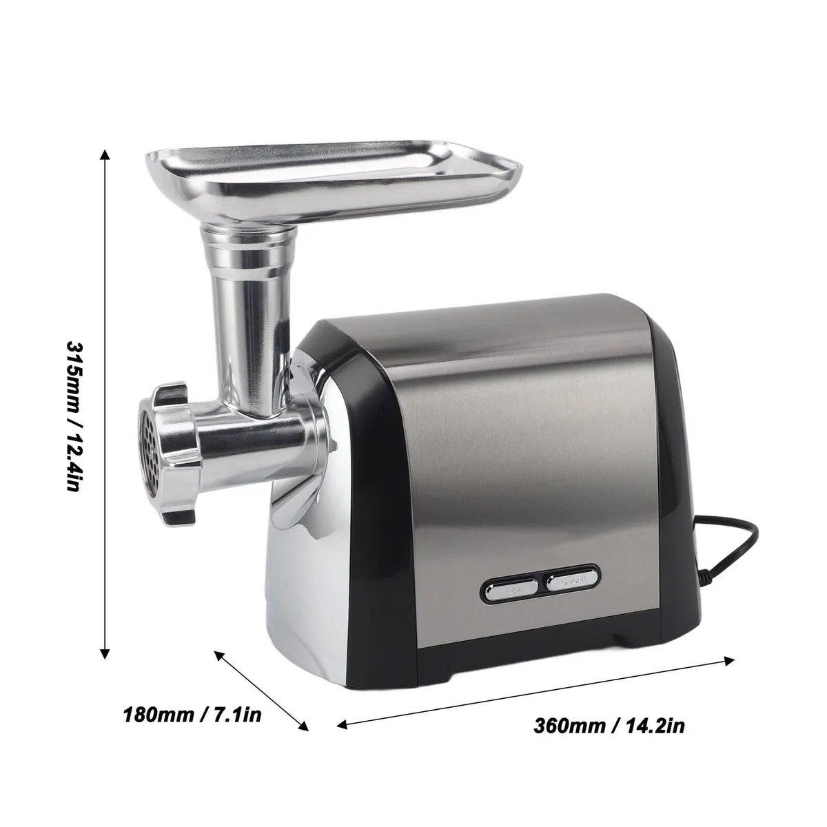 TOPINCN Picadora de Carne Eléctrica de 3200W, Embutidora de Salchichas, Procesador de Alimentos Compacto Resistente para Moler, Relleno de Salchichas y Cocinar