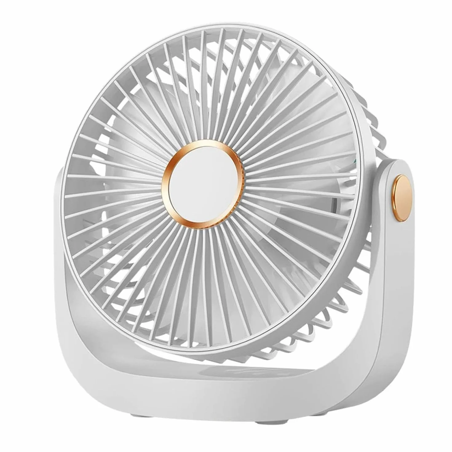 Ventilador de mesa con luz,Ventilador USB,Ventilador de mesa silencioso,batería recargable USB de 4000 mAh, 5 velocidades y rotación de 360°,para dormitorio, oficina, camping ventilador portatil