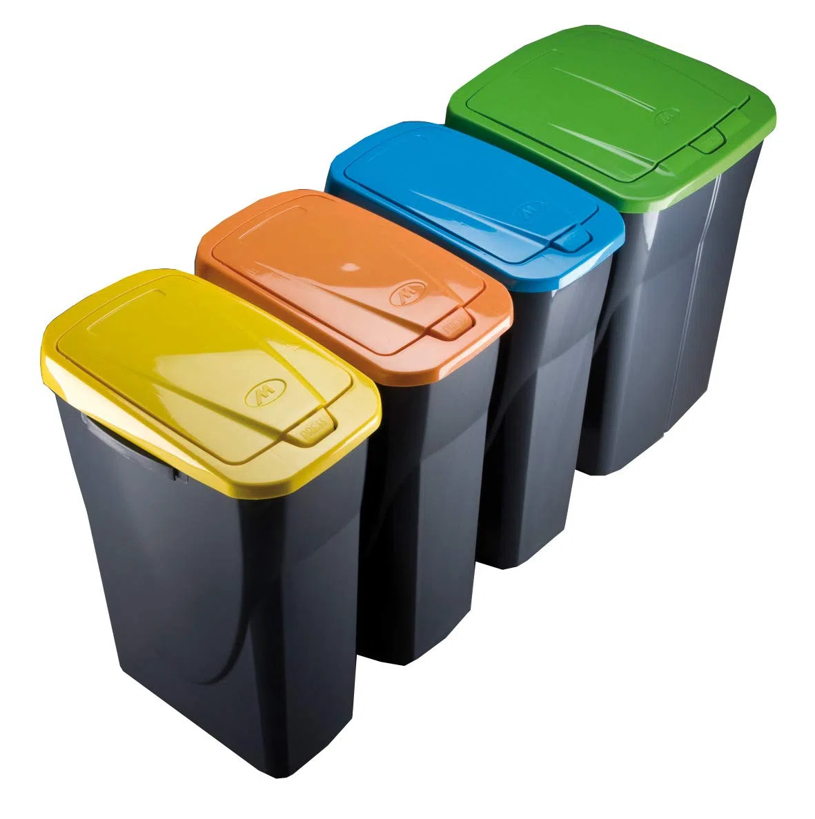 Cubo con Tapa 25 L ECOBIN con Tapa de Color Verde 21,5x36x51 cm